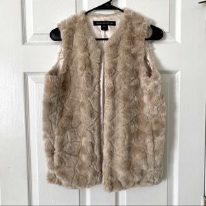 french connection faux fur vest
